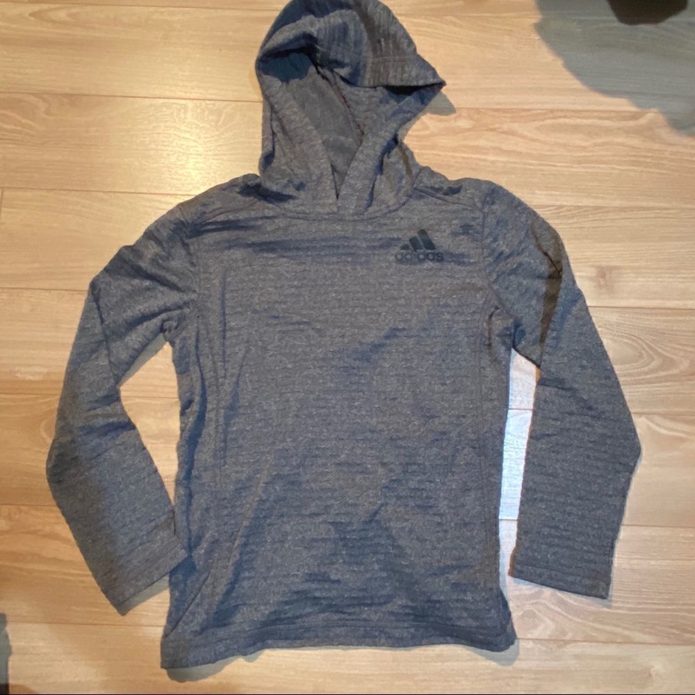 Girls adidas gray hoodie size small‎